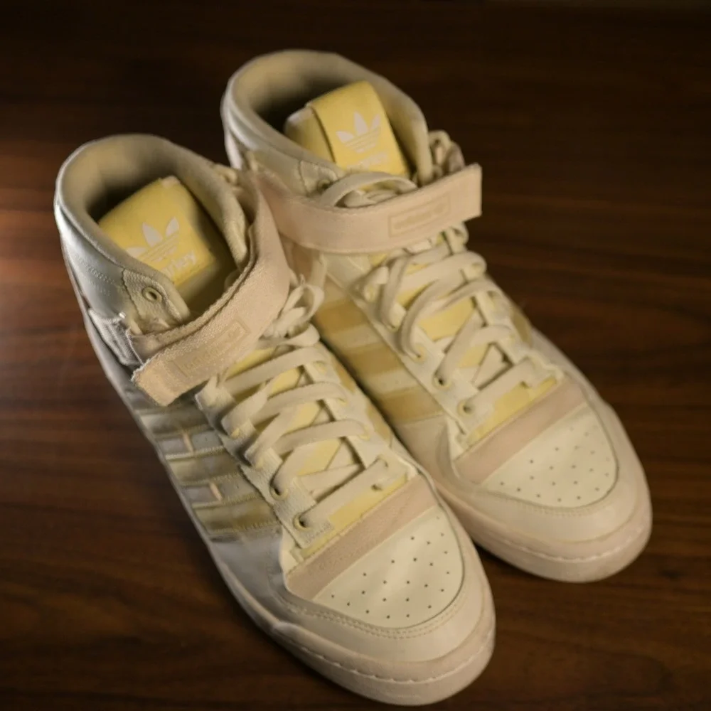 Adidas Forum Mid Parley Mens Sneakers Cream White GV7616 Size 13